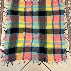 H&M Multicolor Plaid square Scarf